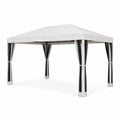 Gartenpavillon Stahlrahmen Polyester Creme 3x3m