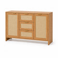 Massivholz Anrichte mit Rattanfronten