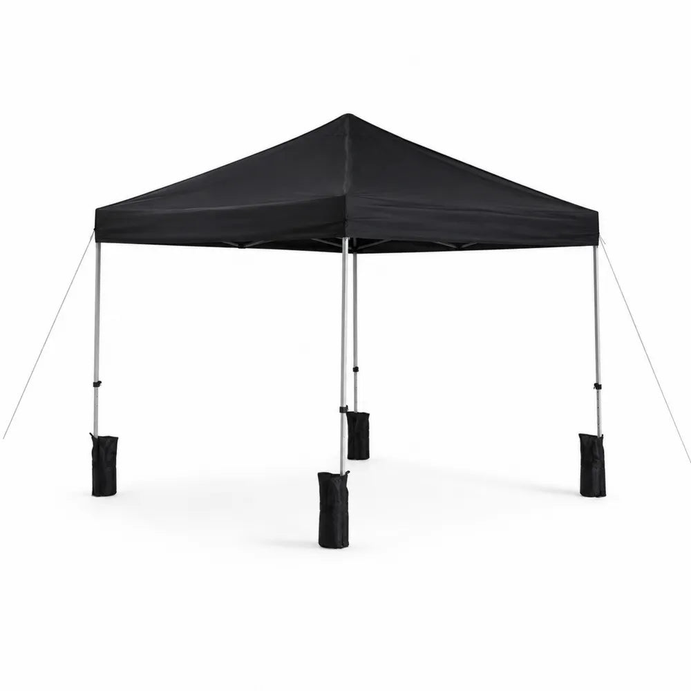 Pavillon Schwarz 3x3m Stahl Polyester