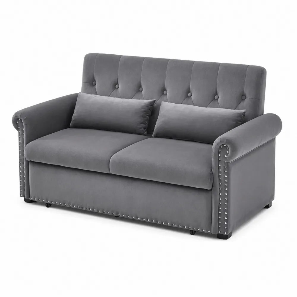 2-Sitzer Sofa Samt Grau