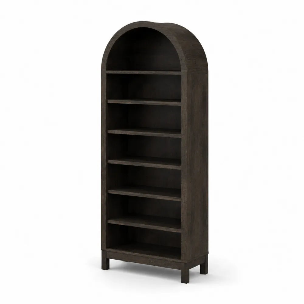 Regal aus Eichenholz Dunkelbraun 180x80x30 cm