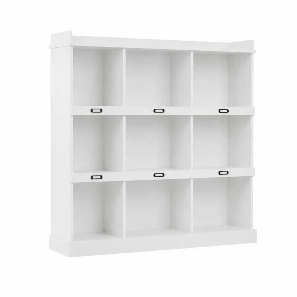 Weißes Bücherregal mit 9 Fächern Holz