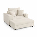 Ecksofa-Set Cordstoff mit Ottomane 150x90x75 cm
